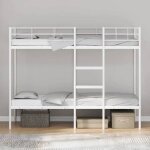 Best 2026lit 1 places blanc - 75x190 cm - lemon� - lit superpos� - sans matelas - blanc 75x190 cm acier ...