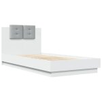 Best 2026lit 1 places blanc - 90x190 cm - lemon� - cadre de lit avec led - sans matelas - blanc 90x190 ...