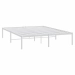Best 2026lit 2 places blanc - 140x190 cm - lemon� - cadre de lit m�tal blanc 140x190 cm 3665239