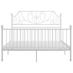 Best 2026lit 2 places blanc - 160x200 cm - lemon� - cadre de lit et t�te de lit - sans matelas - blanc ...