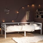 Best chambre structure de lit 2 personnes - 1 personne cadre de lit blanc bois de pin massif 90x200 ...