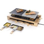Bestron appareil  raclette lectrique jusqu 8 personnes avec pierre naturelle et plaque de grill  ...