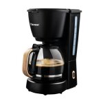 Cafeti�re � filtre - bestron - 10 tasses - 15 l - design black & wood - arr�t automatique