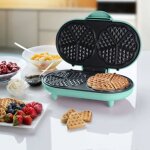 Bestron gaufrier en forme de c?ur double adwm1000m 1000 w menthe