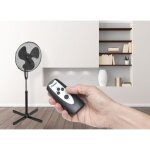 Bestron ventilateur sur pied avec t�l�commande 45 cm 45 w noir asv45zr