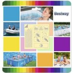 Rustines de rparation - bestway - lot de 10 - waterproof - 65 cm x 65 cm - pour liner piscine