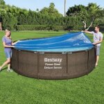 Bestway couverture solaire de piscine flowclear 356 cm couverture de piscine couverture de scurit pour ...