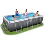 Bestway piscine r�ctangulaire steel frame pool - 404 x 201 x 100 cm - tress�