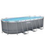 Bestway bestway piscine hors sol tubulaire ovale bestway steel pro max 549 x 274 x 122 cm gris sans accessoire ...