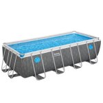 Bestway bestway piscine hors sol tubulaire rectangulaire bestway steel pro max 488 x 244 x 122 cm splashview ...