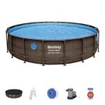 Bestway piscine hors - sol - - tubulaire power steel imitation rotin - 549x122 cm Épurateur à cartouche ... Bestway piscine hors - sol - - tubulaire power steel imitation rotin - 549x122 cm Épurateur à cartouche ...