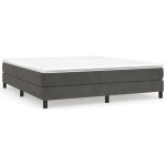 Bet sommier � ressorts de lit gris fonc� 180x200 cm velours bet9472646062376