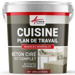 Kit beton cire cuisine et plan de travail 2 m� (en 2 couches) - airelles rouge