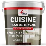 Kit beton cire cuisine et plan de travail - 2 m� (en 2 couches) arabica marron