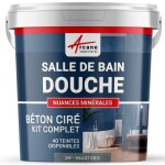 Kit b�ton cir� - murs salle de bains douche italienne 2 m� (en 2 couches) - mulot gris