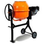 Btonnire essence mobile eberth 140l - moteur essence 65 cv - chssis et tambour en acier