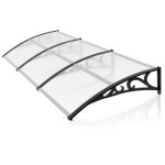 Bettizia auvent pour porte 100 x 300 cm auvent marquise pour porte en aluminium marquise - auvent pour ...