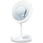 Beurer miroir de maquillage clair bs 45 blanc avec led