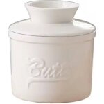 Beurrier cloche blanc beurrier beurrier refroidi � leau avec ligne deau beurrier en c�ramique pour beurre ...