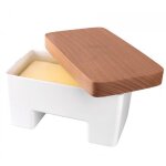 Beurrier - nouveau - plastique et bois - cloche  beurre - intelligent - 200g
