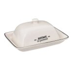 Beurrier en porcelaine bistrot 19cm blanc Beurrier en porcelaine bistrot 19cm blanc