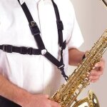 Harnais pour saxophone - bg abg s40sh - solutionne le problme du poids et facilite la position des mains ...