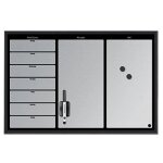 Tableau planning hebdomadaire bi - office 60x40 cm noir - surface magnétique effaçable à sec Tableau planning hebdomadaire bi - office 60x40 cm noir - surface magnétique effaçable à sec