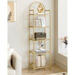 Biblioth�que 5 niveaux �tag�re en �chelle en verre tremp� �tag�re mince pour la chambre la salle de bain ...