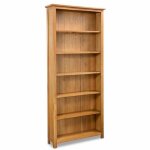 Bibliothque  6 tagres 80x225x180 cm bois de chne massif