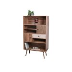 Bibliothque alta coloris chne clair avec 2 portes et 1 tiroir ? design scandinave et rangement pratique ...