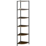 Bibliothèque dangle style industriel homcom - 6 étagères - 34x34x166cm - métal noir et mdf aspect bois ... Bibliothèque dangle style industriel homcom - 6 étagères - 34x34x166cm - métal noir et mdf aspect bois ...
