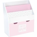 Atmosphera kids - bibliothèque avec bac de rangement sur roulettes - 62 x 70 cm - rose Atmosphera kids - bibliothèque avec bac de rangement sur roulettes - 62 x 70 cm - rose