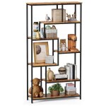 Biblioth�que - bealife - 7 niveaux rangement - cadre en m�tal - pieds r�glable - 100 x 30 x 180 cm - ...