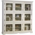 Bibliothque blanche 9 portes vitres de style ?