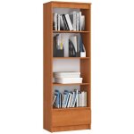 Bibliothque de bureau akord r60 aulne 60 cm 1 tiroir faade aulne 4 tagres 60x35x180 cm