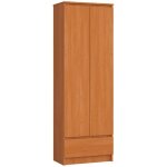 Bibliothque de bureau akord r60 aulne 60 cm 2 portes 1 tiroir faade aulne 4 tagres 60x35x180 cm