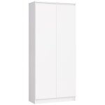 Biblioth�que de bureau armoire akord r80 blanche 80 cm 2 portes fa�ade blanche 8 �tag�res 80x35x180 cm ...