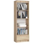 Bibliothèque de bureau akord r60 chêne sonoma 60 cm 1 tiroir façade chêne sonoma 4 étagères 60x35x180 ... Bibliothèque de bureau akord r60 chêne sonoma 60 cm 1 tiroir façade chêne sonoma 4 étagères 60x35x180 ...