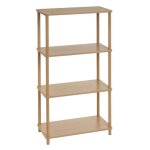 Biblioth�que console �tag�re de 4 niveaux coloris ch�ne - longueur 60 x largeur 30 x hauteur 110 cm