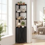 Biblioth�que dangle 180cm costway rangement � 5 �tag�res garde - corps anti - chute kits anti - basculement ...