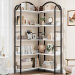 Biblioth�que dangle 5 �tages en l - structure m�tal arqu�e �tag�re industrielle ouverte avec rangement ...