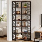 Biblioth�que danglelittle tree200 cm �tag�re angle � 7 niveaux avec structure m�tallique pour salonbureaubrun ...