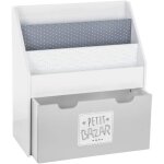 Bibliothque enfant atmosphera kids petit bazar - l. 62 x h. 70 cm - gris moderne et pratique