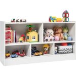 Dreamade bibliothque enfants avec 5 casiers ouverts meuble de rangement pour jouet avec pieds antidrapants ...
