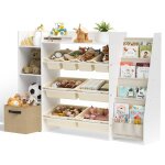 Bibliotheque enfant de rangement etagere: biblioth�que blanche avec 8 compartiments - �tag�res � livres ...