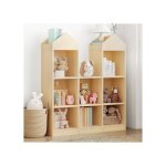 Biblioth�que �tag�re meuble de rangement pour enfant 3 niveaux 8 compartiment ouvertes en forme de ch�teau ...
