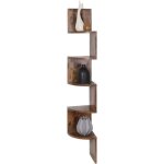 Biblioth�que �tag�re murale dangle design moderne en bois m�lamin� avec 5 �tag�res � angle dimensions ...