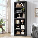 Biblioth�que � �tag�res ouvertes - lunsy - 6 niveaux - �tag�res r�glables - 60 cm de largeur - 60x30x190 ...