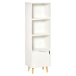 Homcom - bibliothque - panneau de particules - 40x30x129. 5cm - blanc
