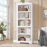 Biblioth�que � �tag�res r�glables - garvee - 5 niveaux - 60 cm de largeur - �tag�res r�glables - mdf ...